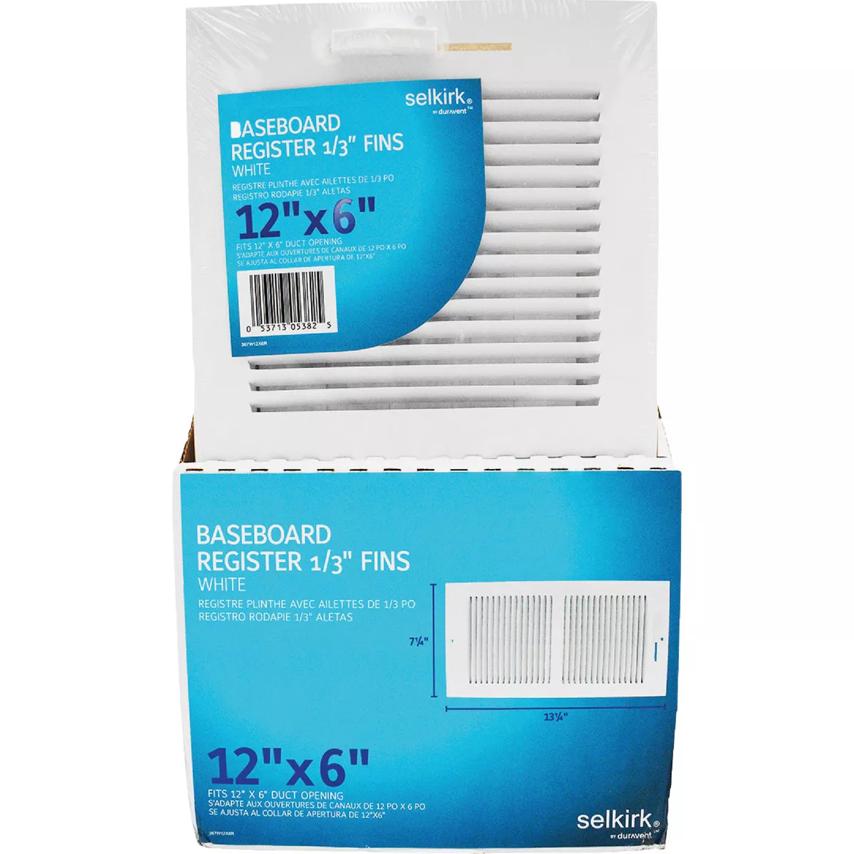 Selkirk 10 In. x 6 In. White Wall Register - photo 3