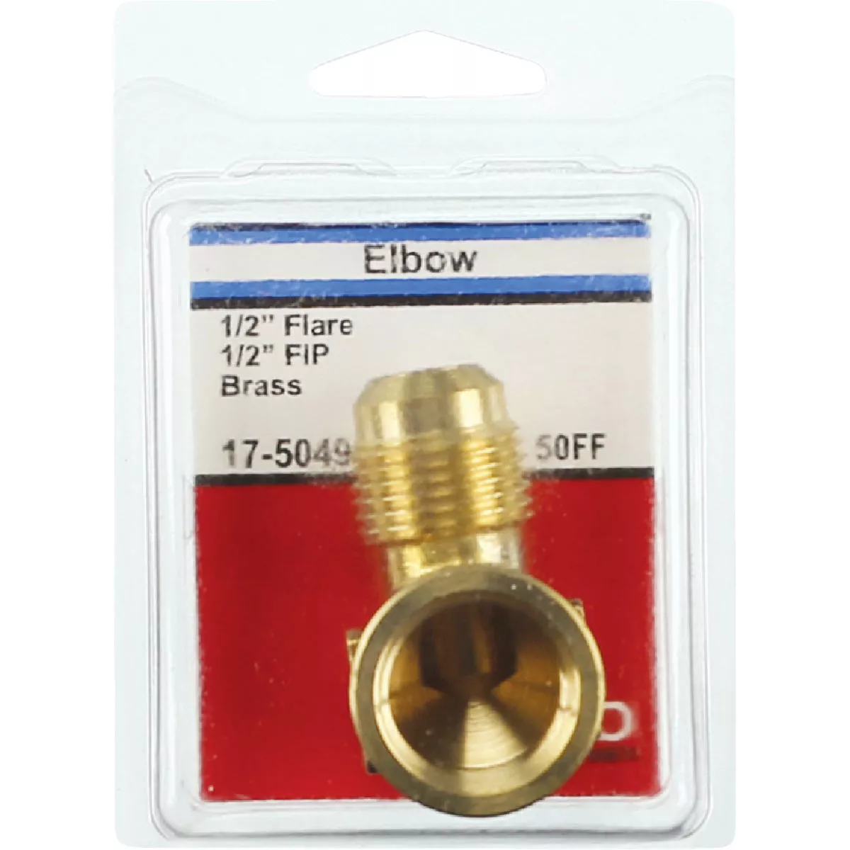 Lasco 1/2 In. MFL x 1/2 In. FPT 90 Deg. Flare Brass Elbow (1/4 Bend) - photo 2