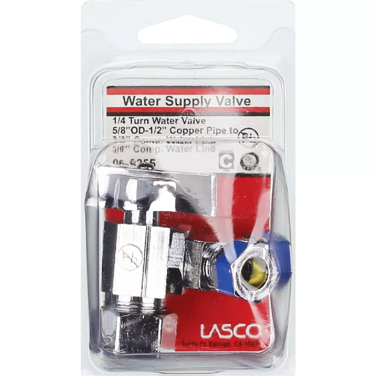 Lasco 5/8 In. C Inletx3/8 In. C Outletx3/8 In. C Outlet 1/4 Turn Angle Valve - photo 2