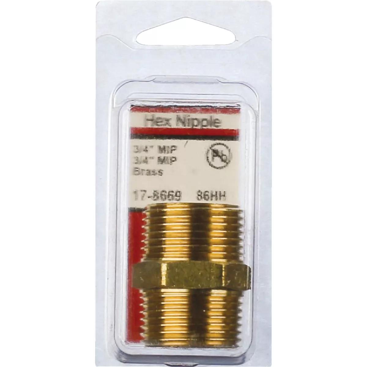 Lasco 3/4 In. MPT x 3/4 In. MPT Brass Hex Nipple - photo 2