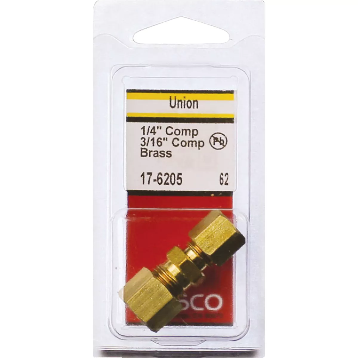 Lasco 1/4 In. x 3/16 In. Brass Reducing Compression Union - photo 2