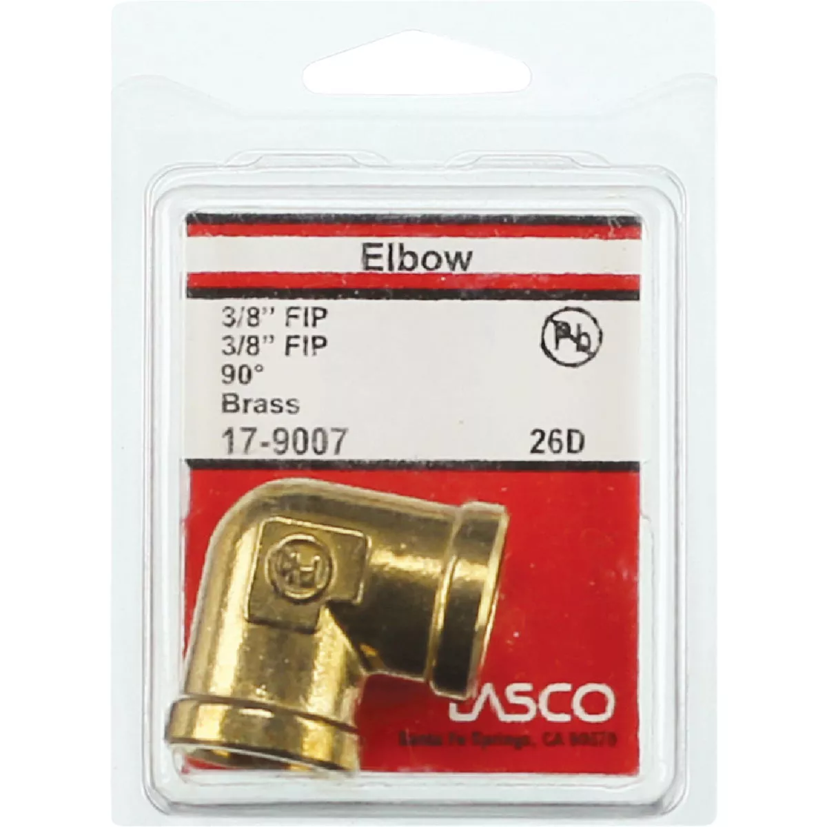Lasco 3/8 In. FPT X 3/8 In. FPT 90 Deg. Brass Elbow (1/4 Bend) - photo 2