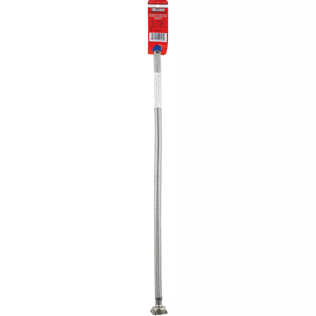 Lasco 3/8 In. C x 7/8 In. BC x 20 In. L Braided Stainless Steel Flex Line Toilet Connector - photo 2