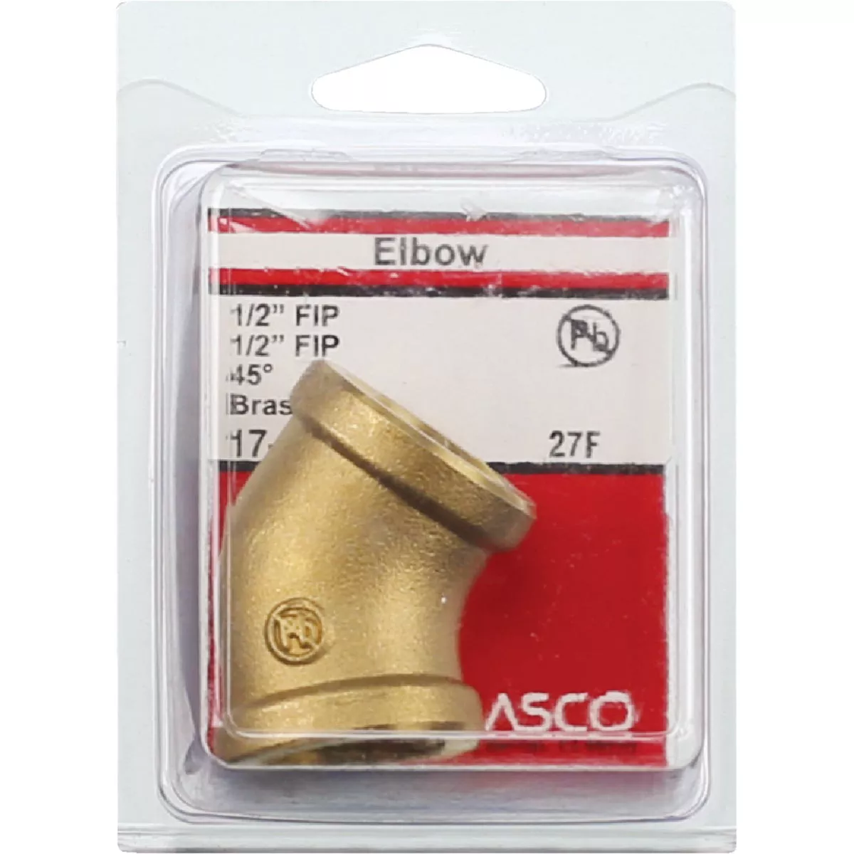 Lasco 1/2 In. FPT x 1/2 In. FPT 45 Deg. Brass Elbow (1/8 Bend) - photo 2