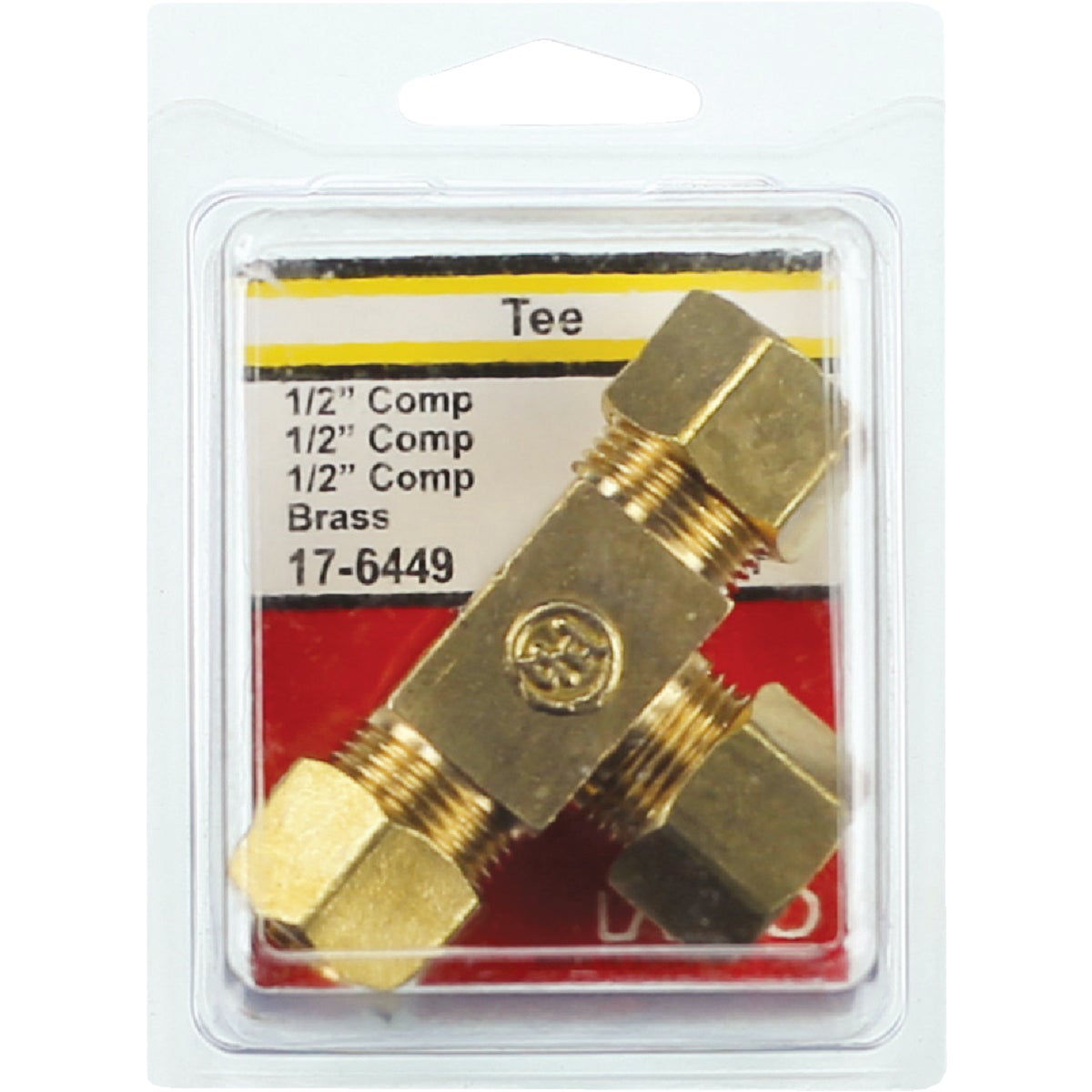 17-6449 1/2-Inch Compression Brass Tee