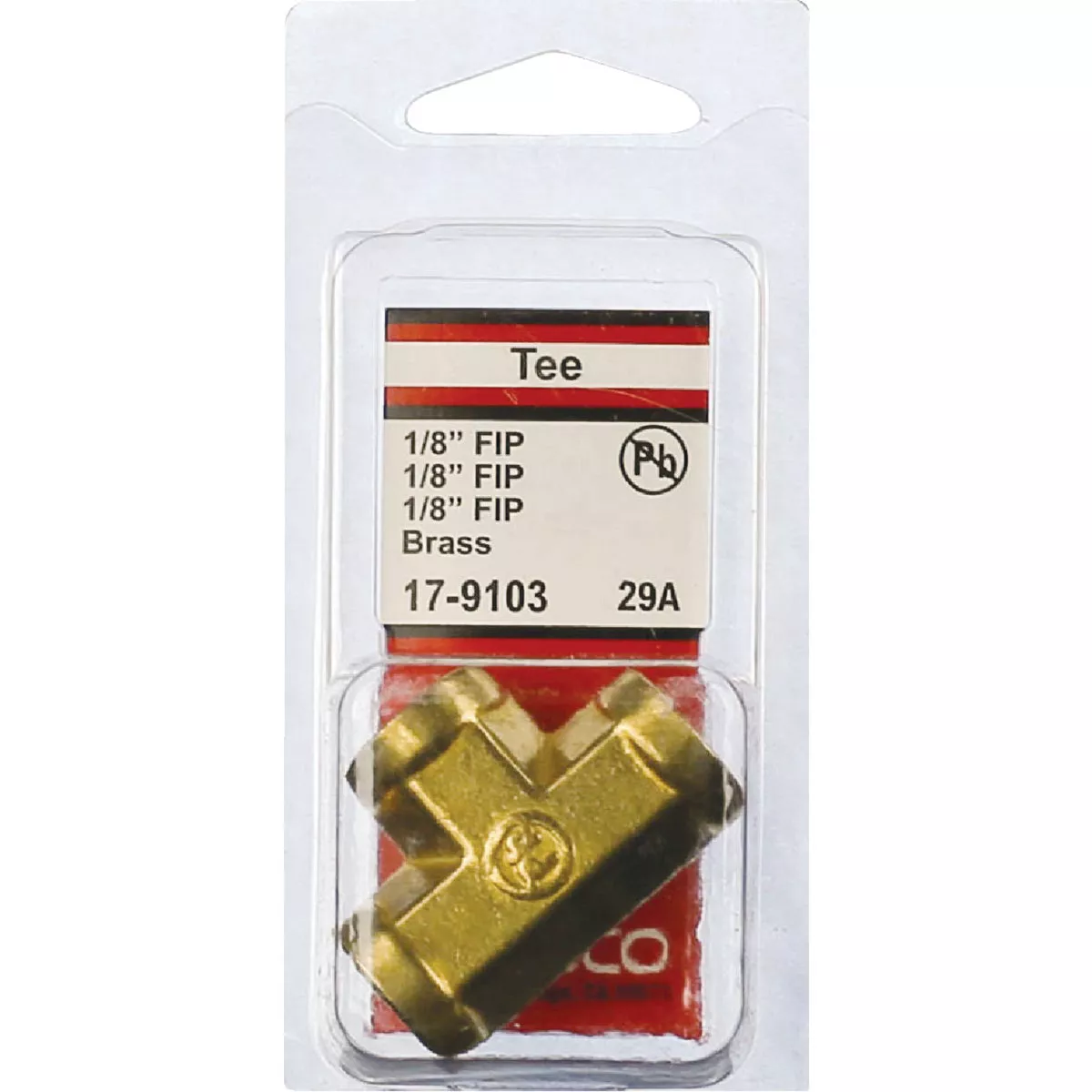 Lasco 1/8 In. FPT Yellow Brass Tee - photo 2