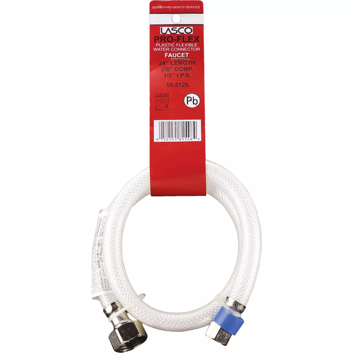 Lasco 3/8 In. C x 1/2 In. FIP x 24 In. L Braided Poly Vinyl Faucet Connector - photo 2