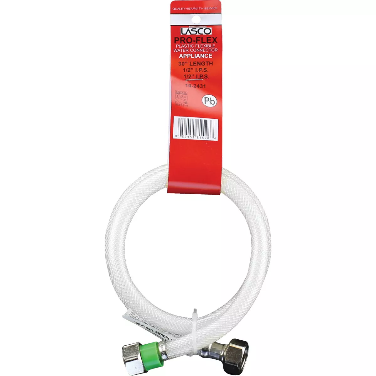 Lasco 1/2 In. FIP x 1/2 In. FIP X 30 In. L Braided Poly Vinyl Faucet Connector - photo 2