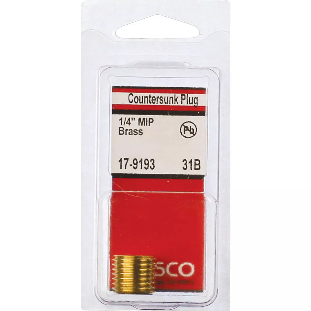 Lasco 1/4 In. MPT Brass Countersunk Plug - photo 2