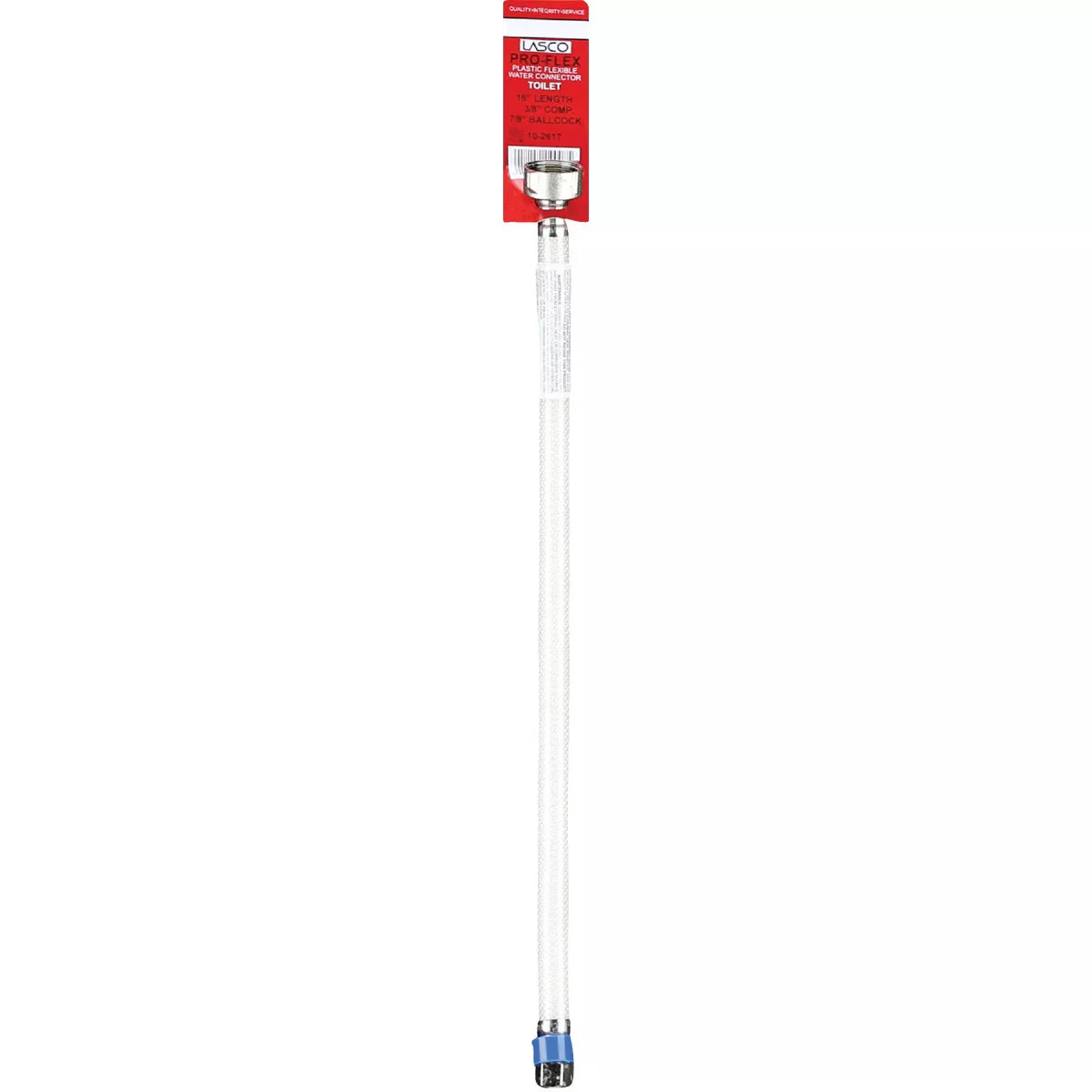 Lasco 3/8 In. C x 7/8 In. BC x 16 In. L Poly Braided Vinyl Toilet Connector - photo 2
