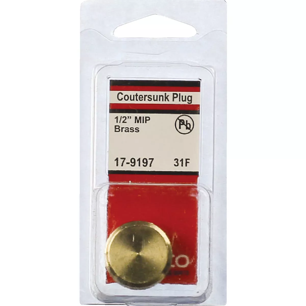 Lasco 1/2 In. MPT Brass Countersunk Plug - photo 2