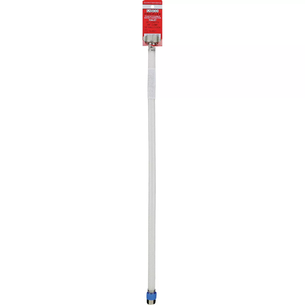 Lasco 3/8 In. C x 7/8 In. BC x 20 In. L Poly Braided Vinyl Toilet Connector - photo 2