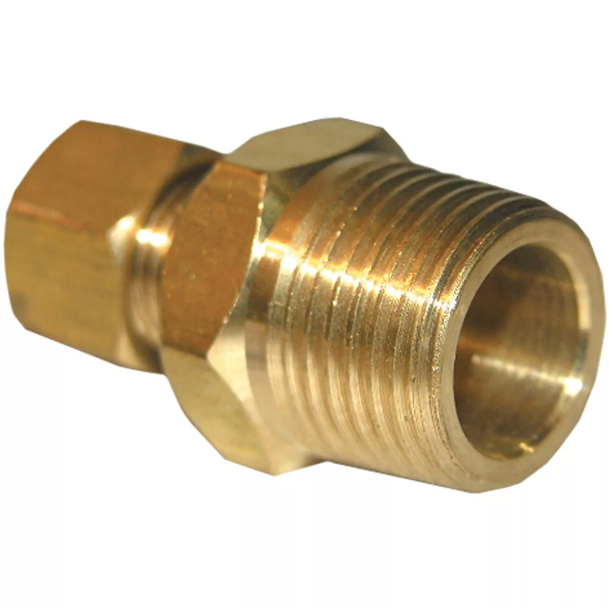 Lasco 1/4 In. C x 3/8 In. MPT Brass Compression Adapter