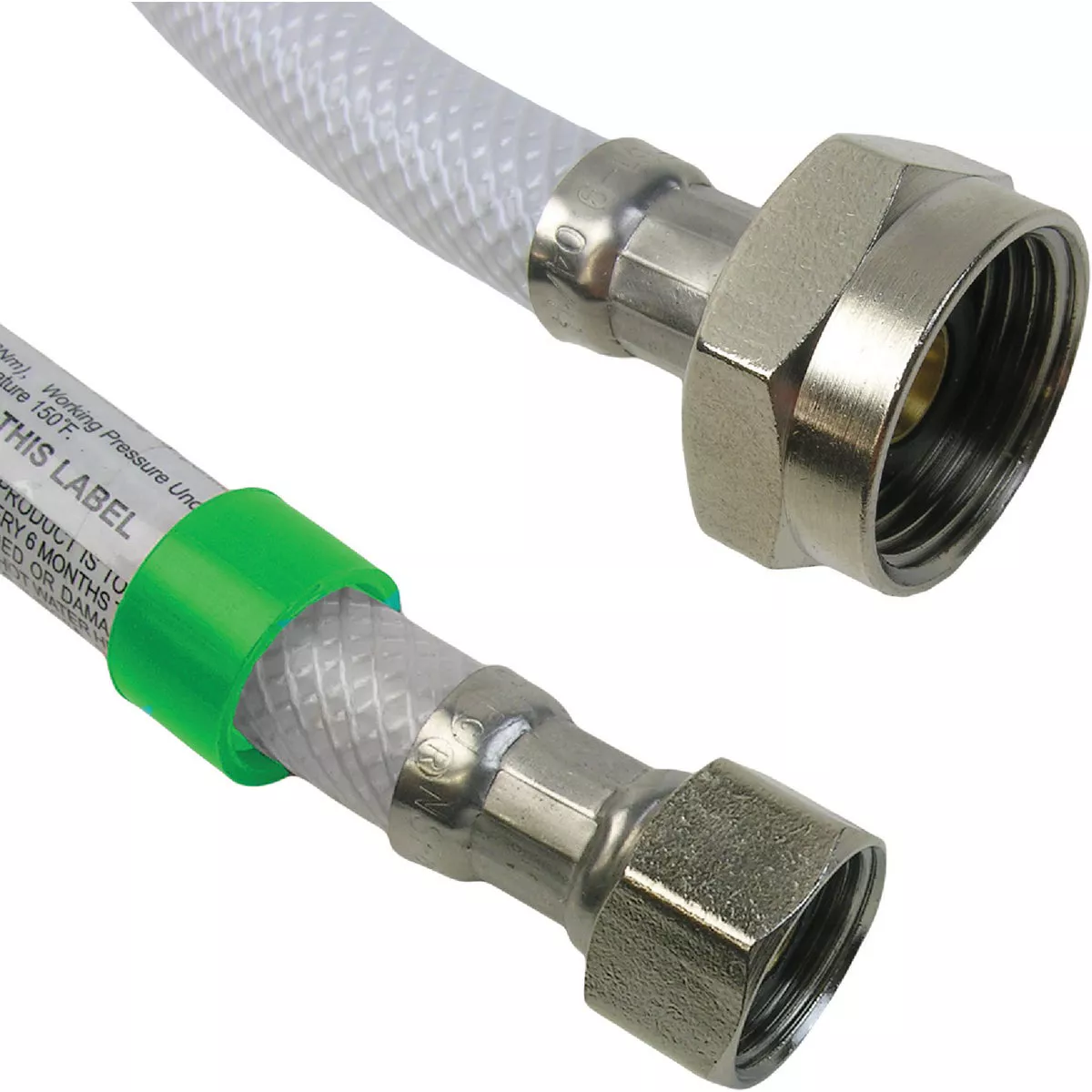 Lasco 1/2 In. FIP x 7/8 In. BC x 20 In. L Poly Braided Vinyl Toilet Connector