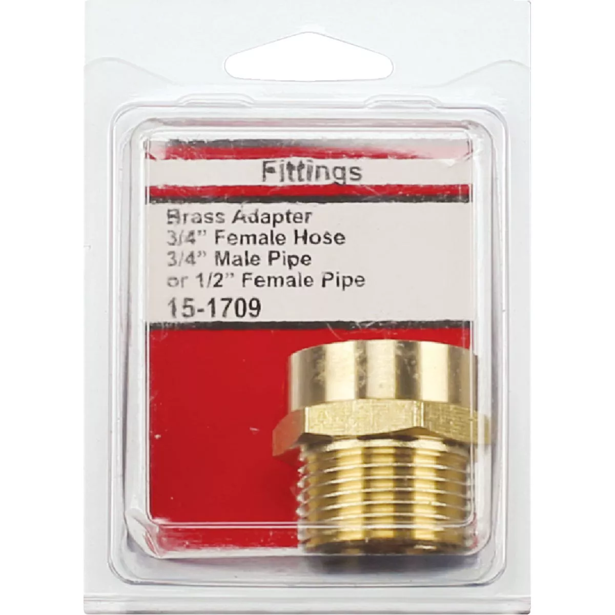 Lasco 3/4 In. FHT x 3/4 In. MPT x 1/2 In. FPT Brass Adapter - photo 2