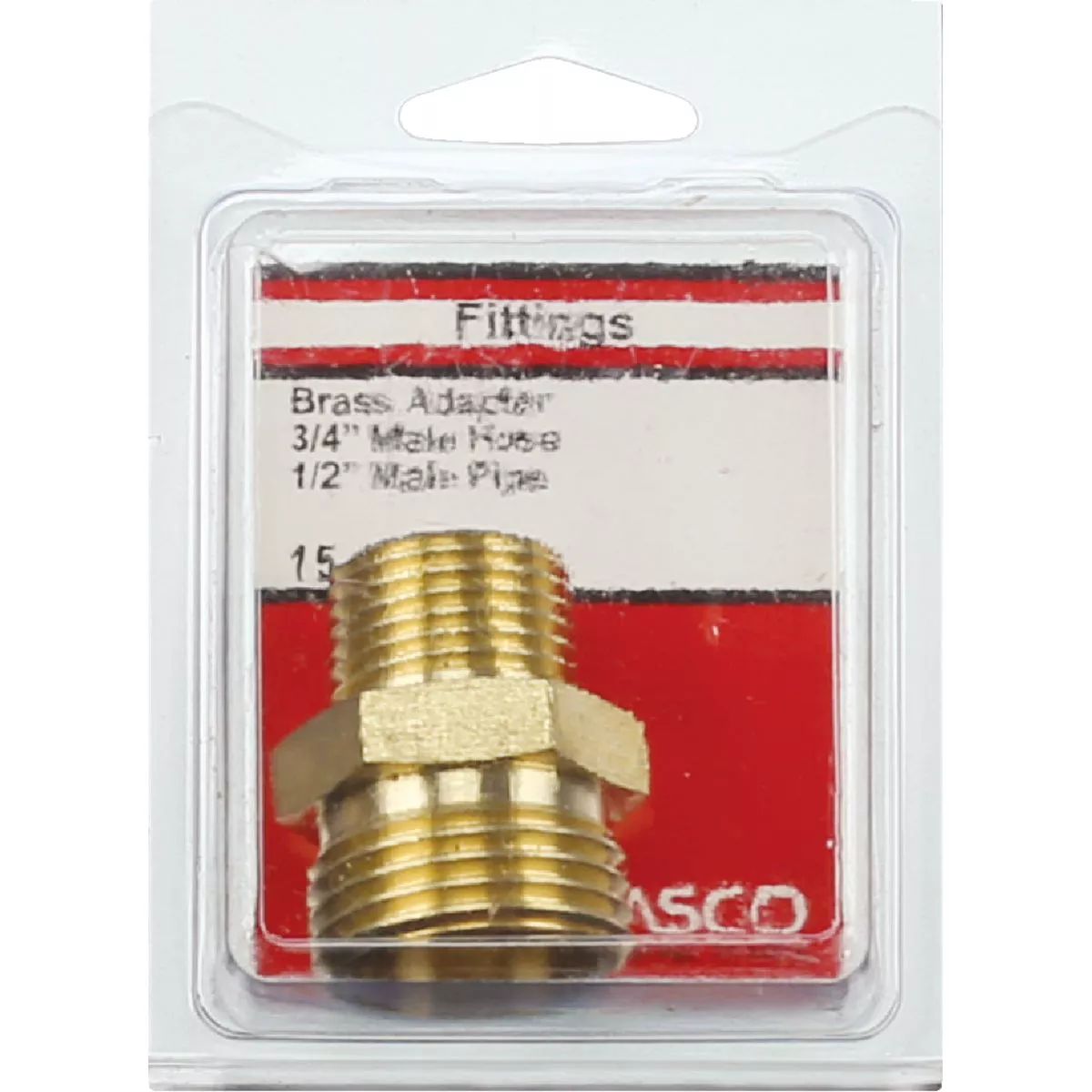 Lasco 3/4 In. MHT x 1/2 In. MPT Brass Adapter - photo 2