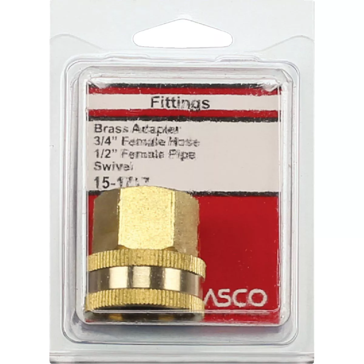 Lasco 3/4 In. FHT x 1/2 In. FPT Brass Adapter - photo 2