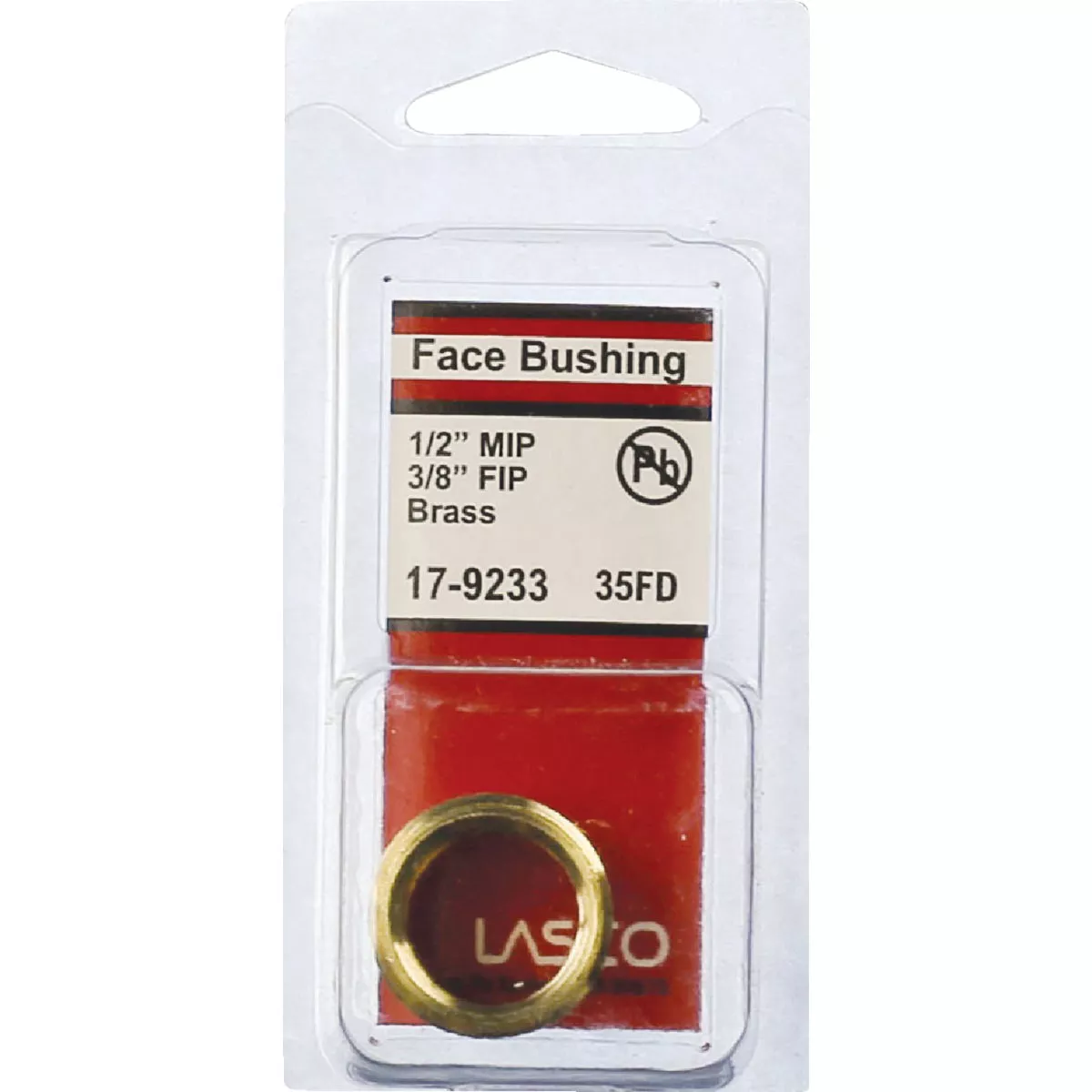 Lasco 1/2 In. MPT x 3/8 In. FPT Brass Face Bushing - photo 2