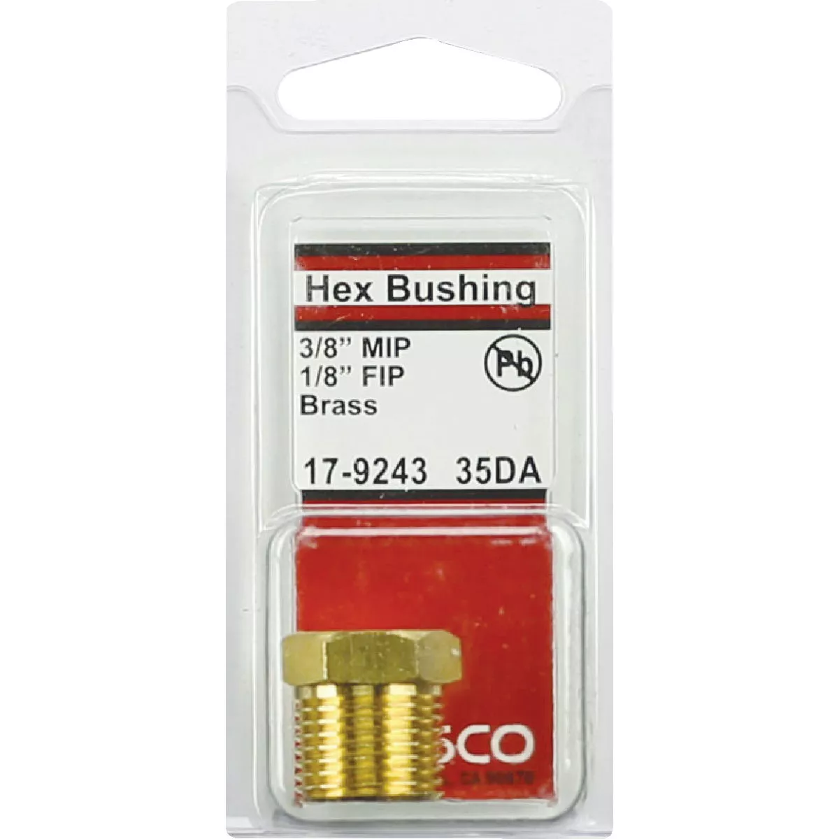 Lasco 3/8 In. MPT x 1/8 In. FPT Brass Hex Bushing - photo 2