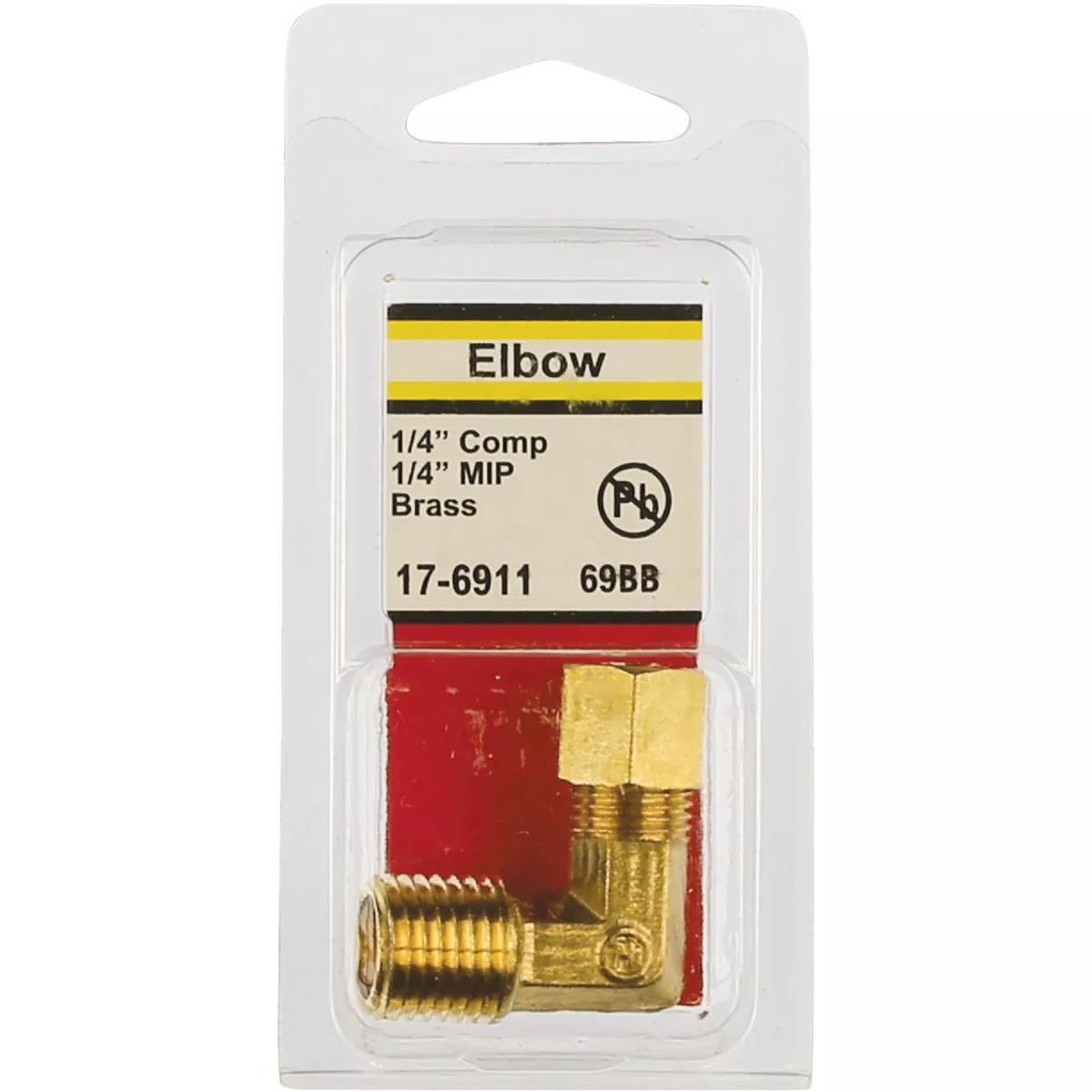 Lasco 1/4 In. C x 1/4 In. MPT 90 Deg. Compression Brass Elbow (1/4 Bend) - photo 2