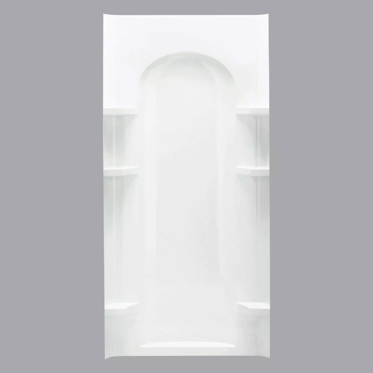 Sterling Ensemble Curve 36 In. W x 72-1/2 In. H 1-Piece Shower Back Wall in White