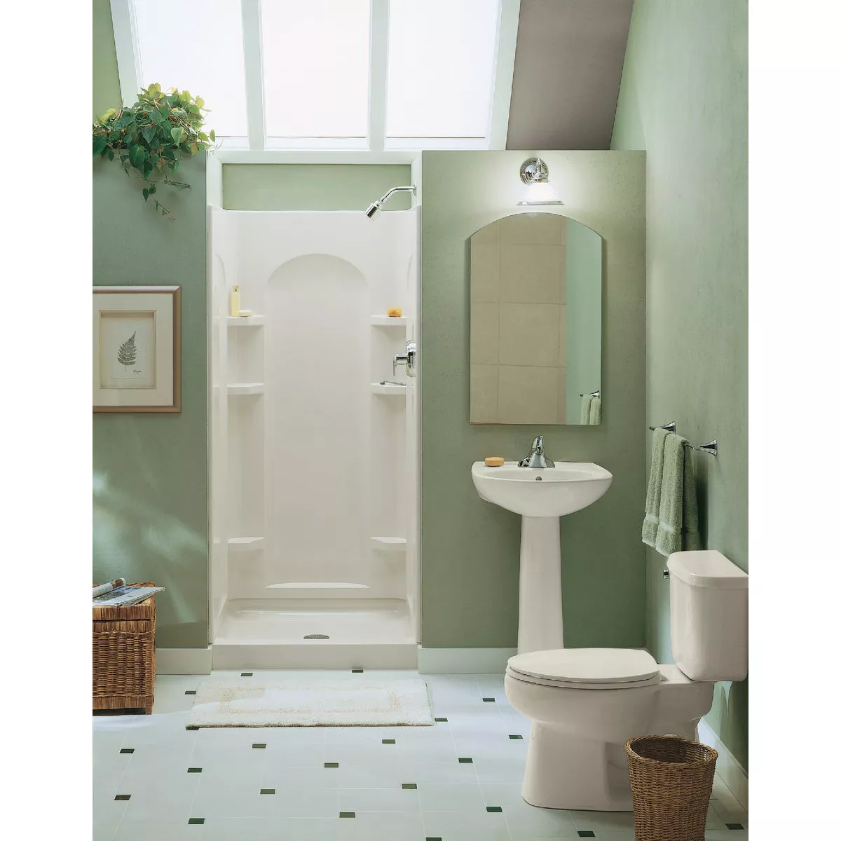 Sterling Ensemble Curve 36 In. W x 72-1/2 In. H 1-Piece Shower Back Wall in White - photo 3