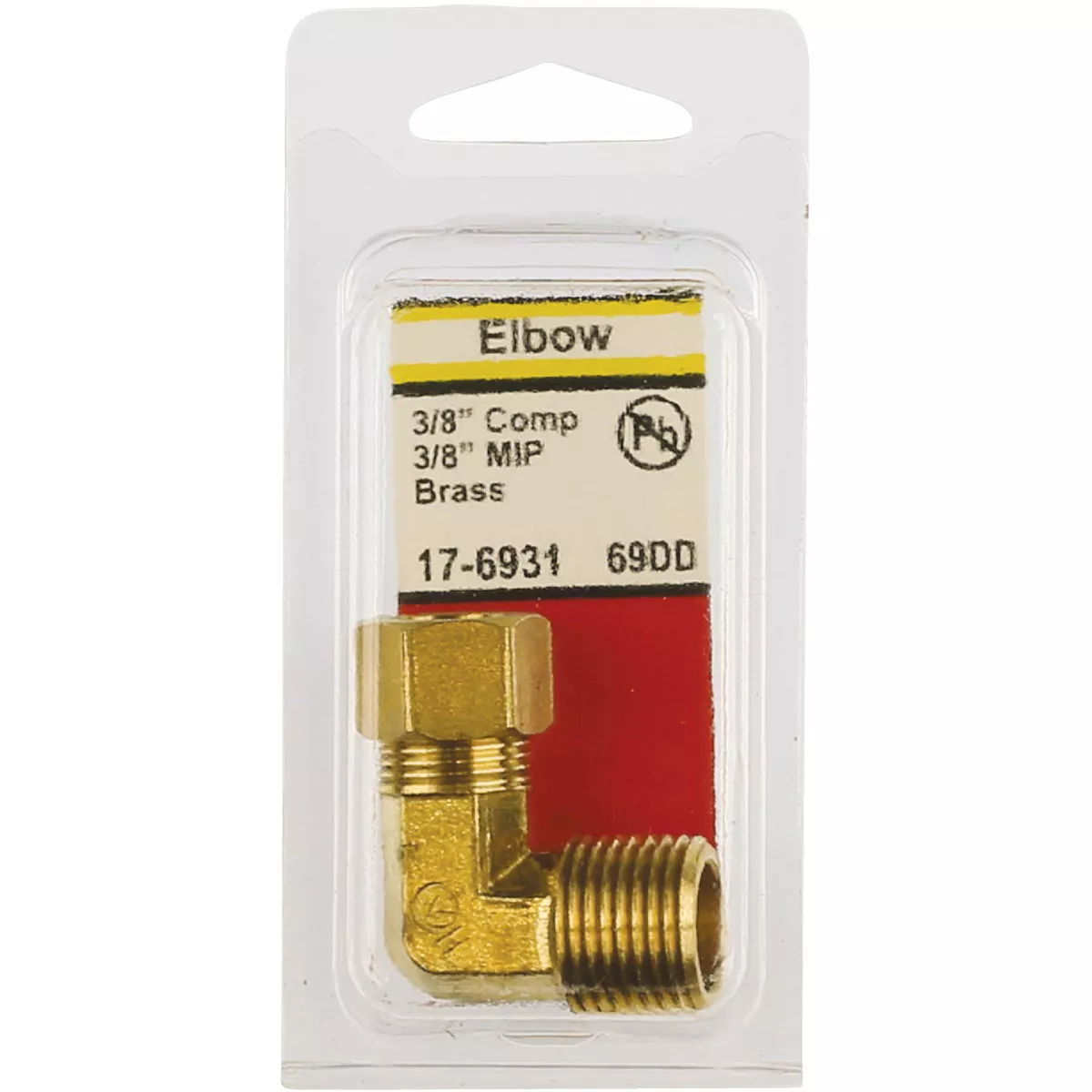 Lasco 3/8 In. C x 3/8 In. MPT 90 Deg. Compression Brass Elbow (1/4 Bend) - photo 2