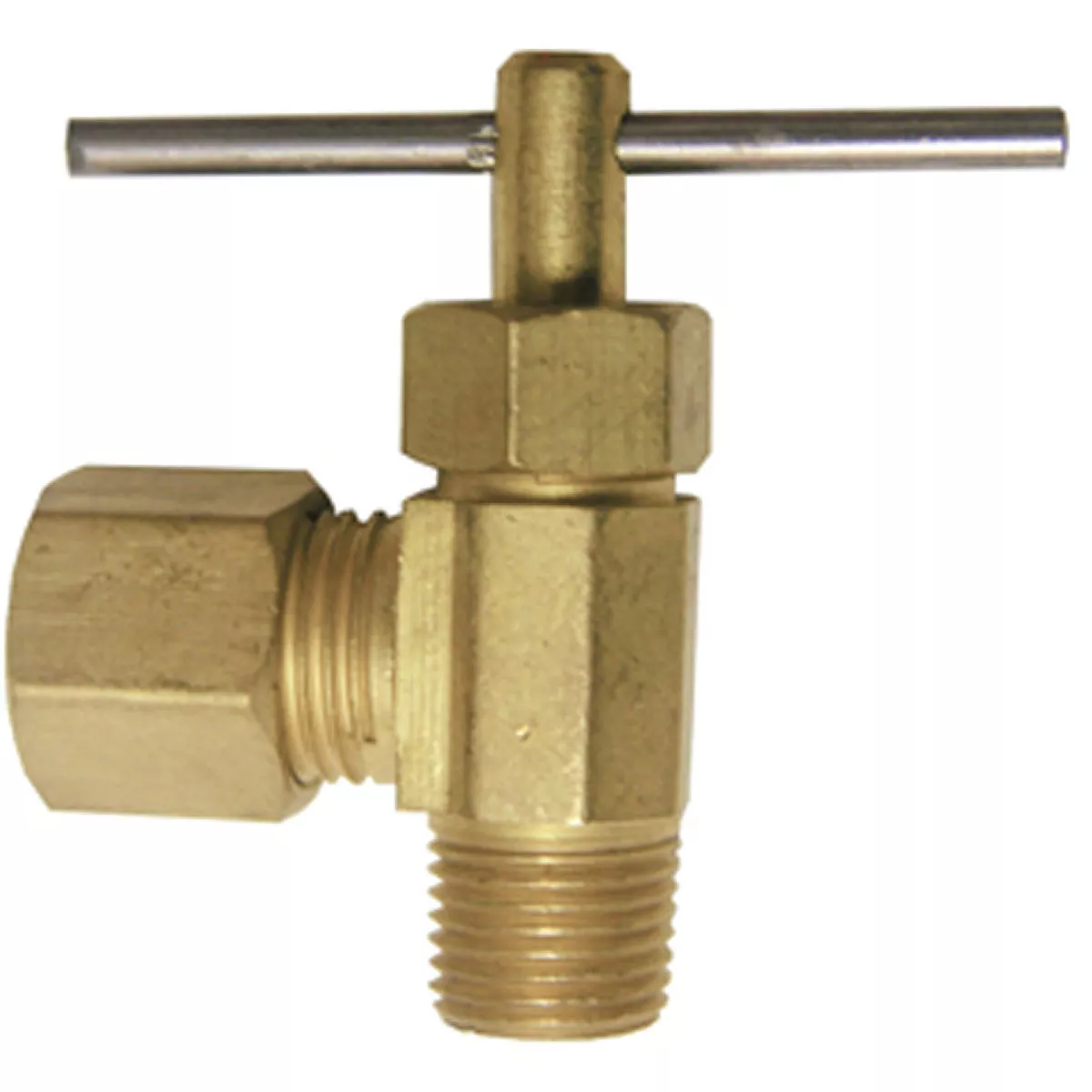 Lasco 1/4 In. C x 1/8 In. MIP Brass Angle Needle Valve