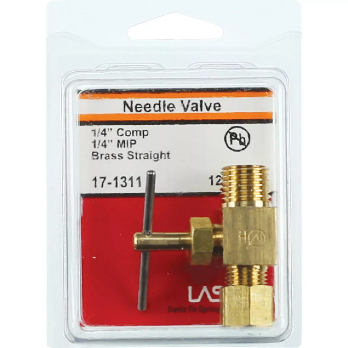 Lasco 1/4 In. C x 1/4 In. MIP Brass Straight Needle Valve - photo 2
