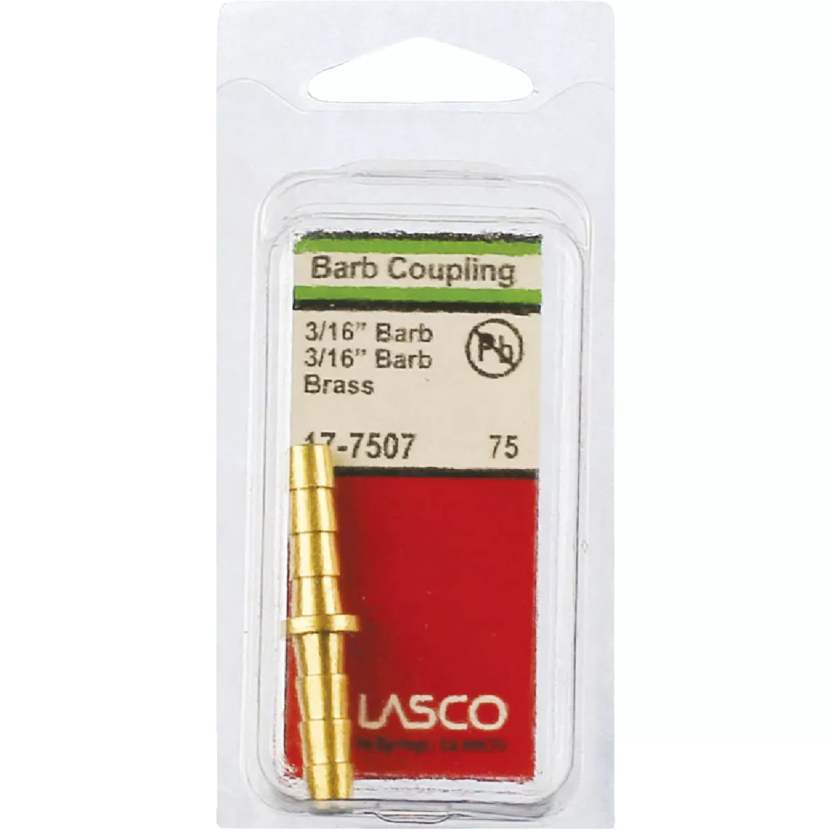 Lasco 3/16 In. Brass Hose Barb Coupling - photo 2