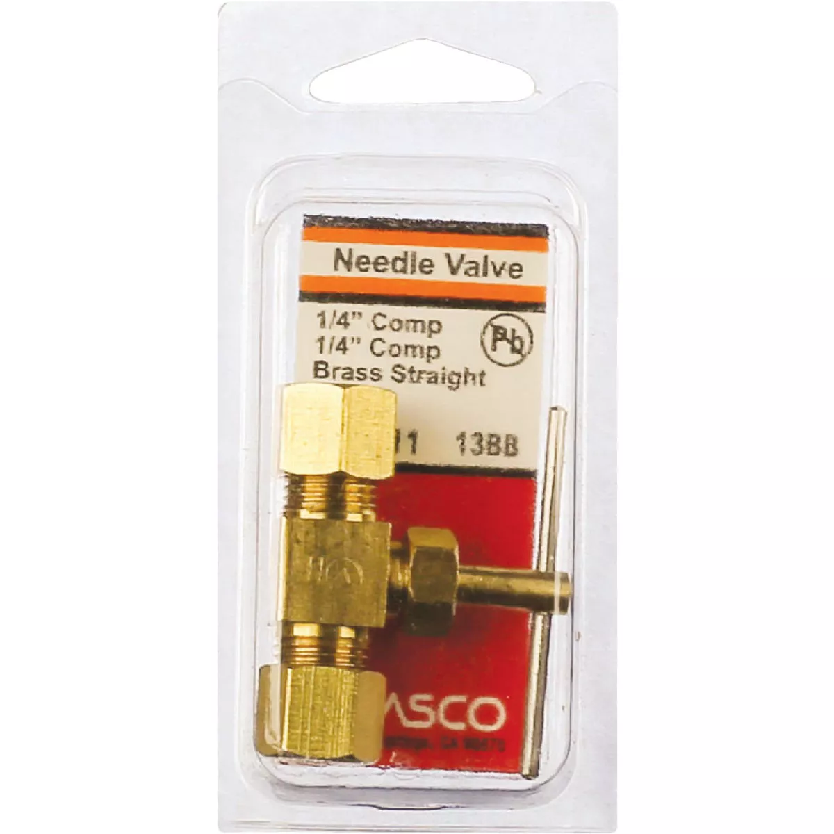 Lasco 1/4 In. C x 1/4 In. C Brass Straight Needle Valve - photo 2