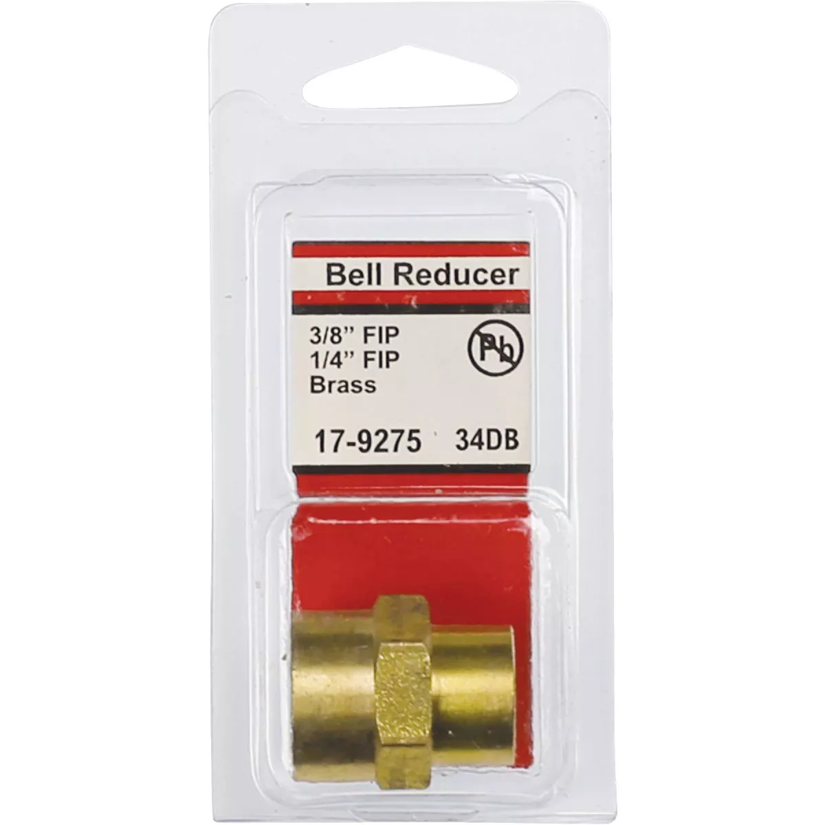 Lasco 3/8 In. FPT x 1/4 In. FPT Yellow Brass Reducing Coupling - photo 2