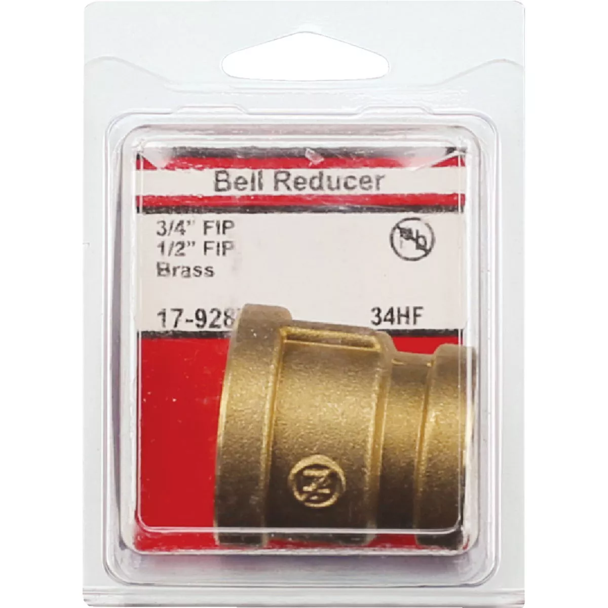 Lasco 3/4 In. FPT x 1/2 In. FPT Red Brass Reducing Bell Coupling - photo 2