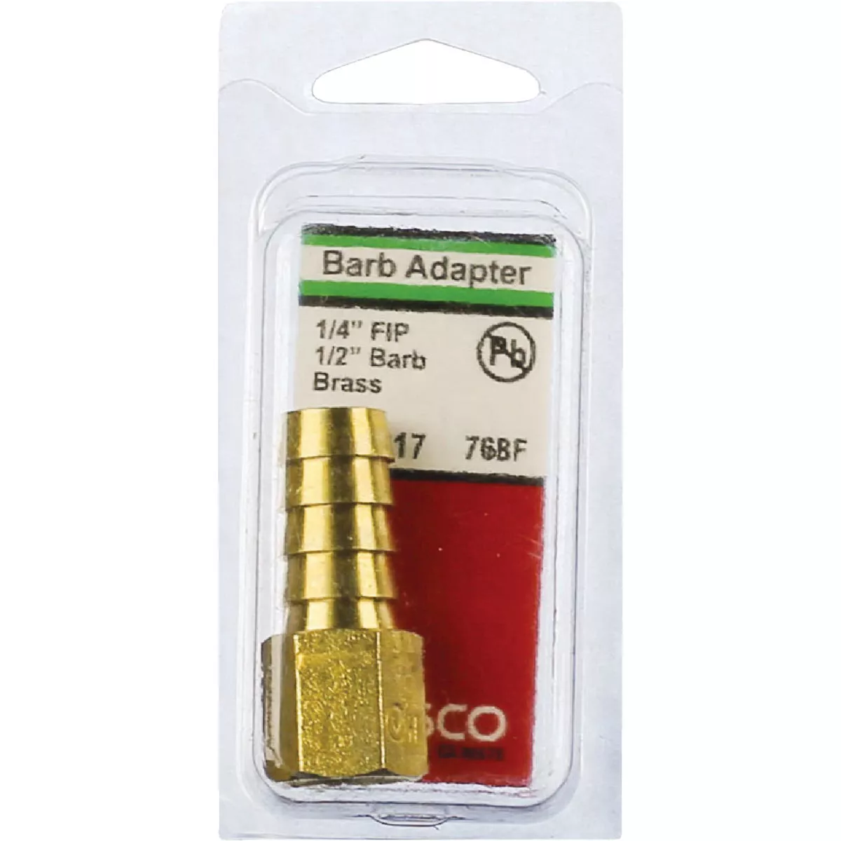 Lasco 1/4 In. FPT x 1/2 In. Brass Hose Barb Adapter - photo 2