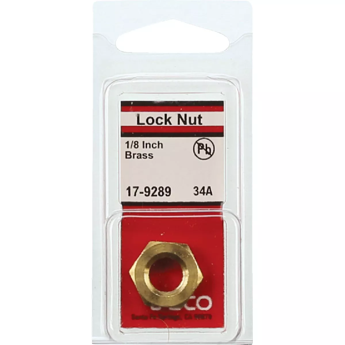 Lasco 1/8 In. FPT Brass Lock Nut - photo 2