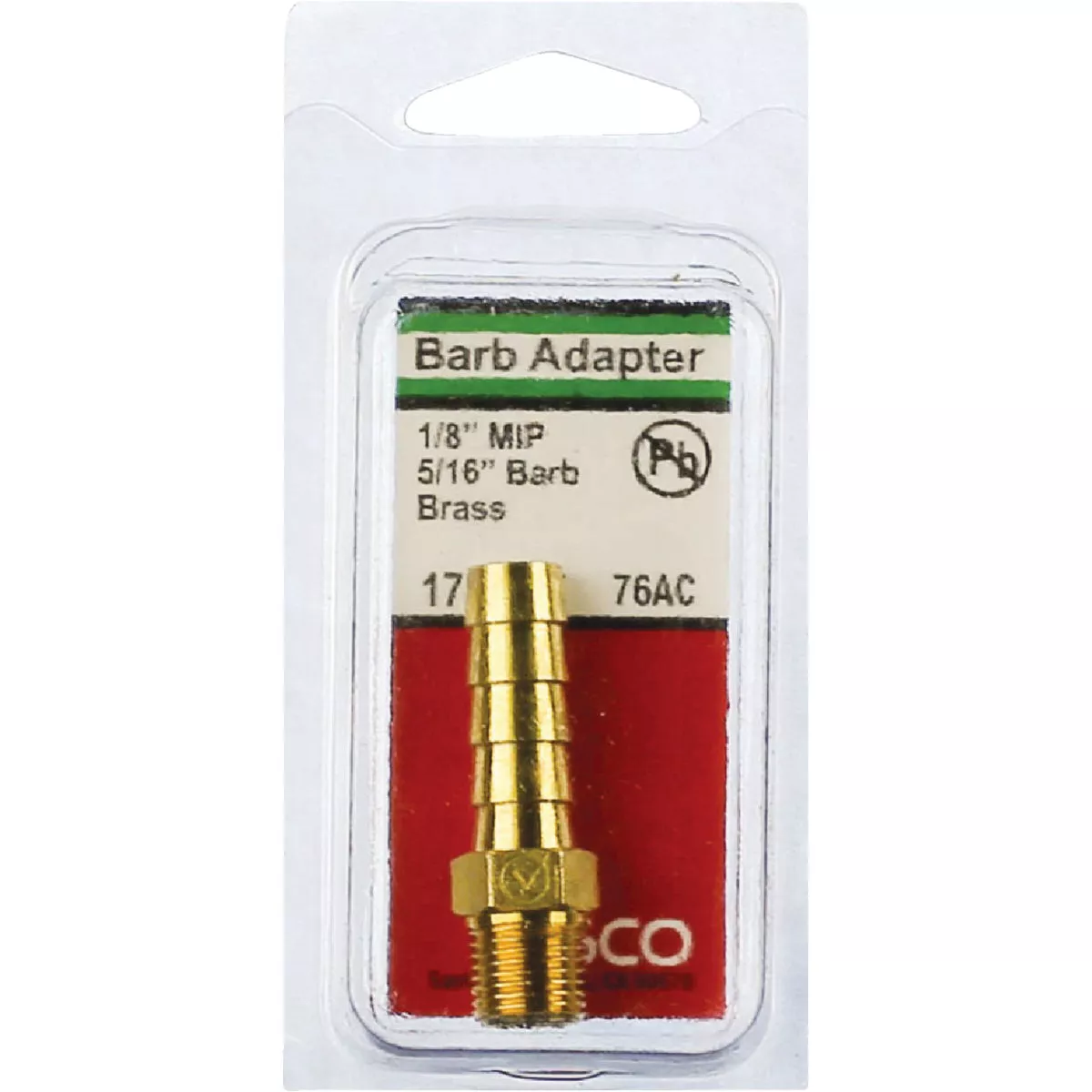 Lasco 1/8 In. MPT x 5/16 In. Brass Hose Barb Adapter - photo 2