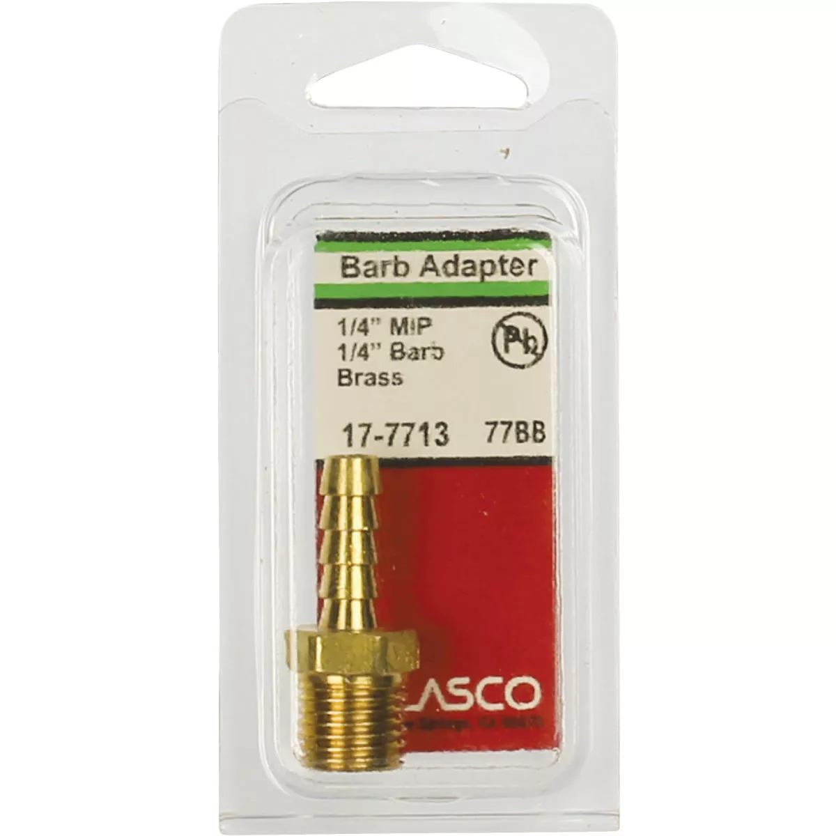 Lasco 1/4 In. MPT X 1/4 In. Brass Hose Barb Adapter - photo 2