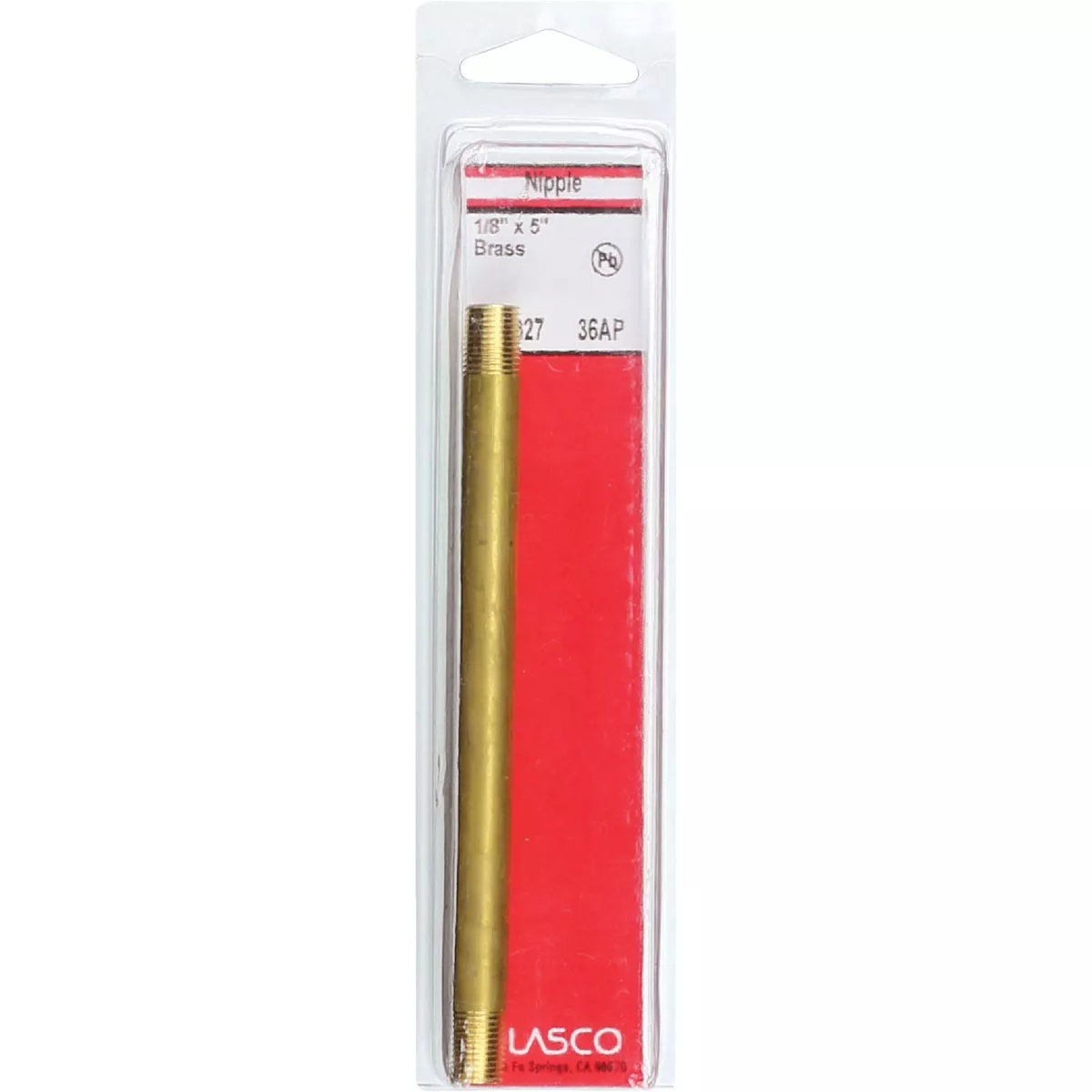 Lasco 1/8 In. x 5 In. Brass Nipple - photo 2