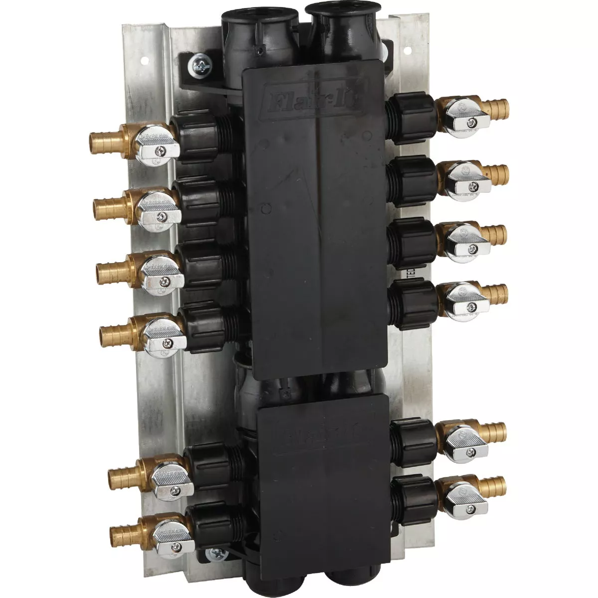 SharkBite 12 Port Barb PEX Manifold with Brass Ball Shutoff Valves