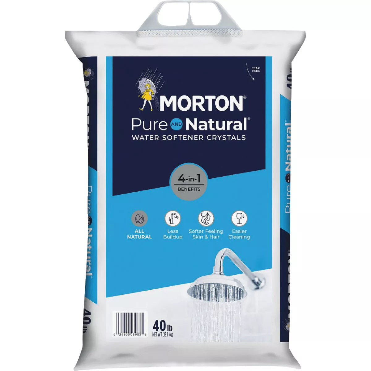 Morton Pure & Natural 40 Lb. Water Softener Salt Crystals