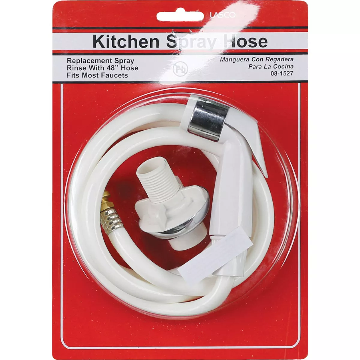 Lasco 48 In. White Spray Head with Hose Sprayer - photo 2