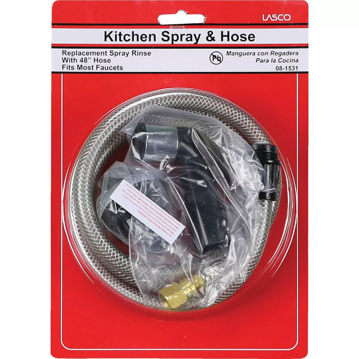 Lasco 48 In. Black Spray Head with Hose Sprayer - photo 2