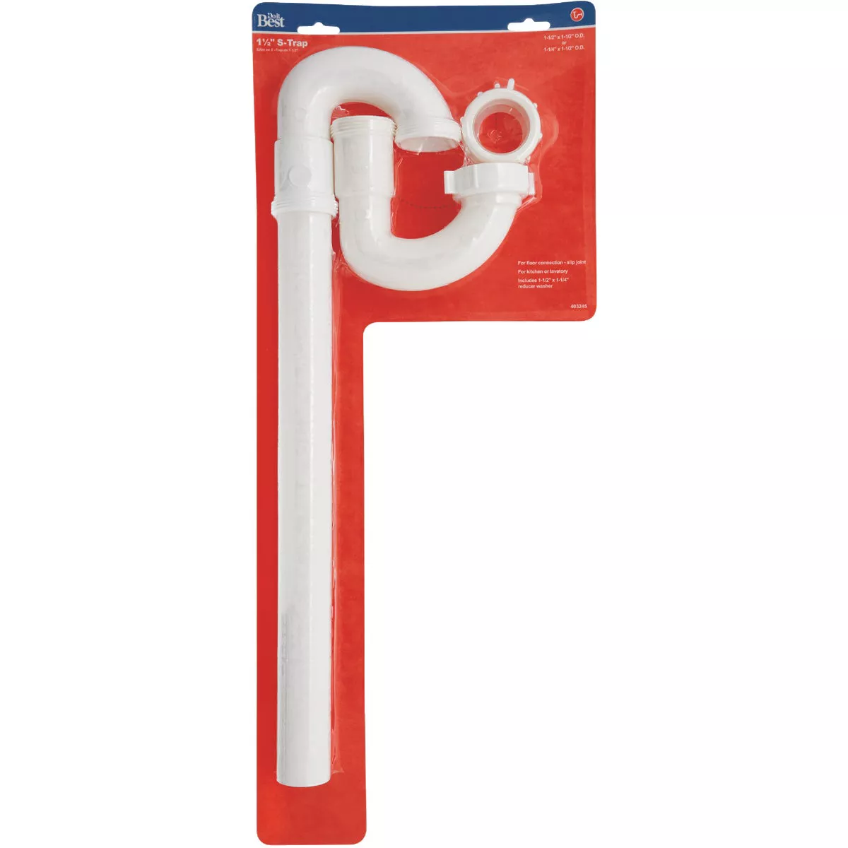 Do it Best 1-1/2 In. x 1-1/2 In. White Plastic S-Trap - photo 2