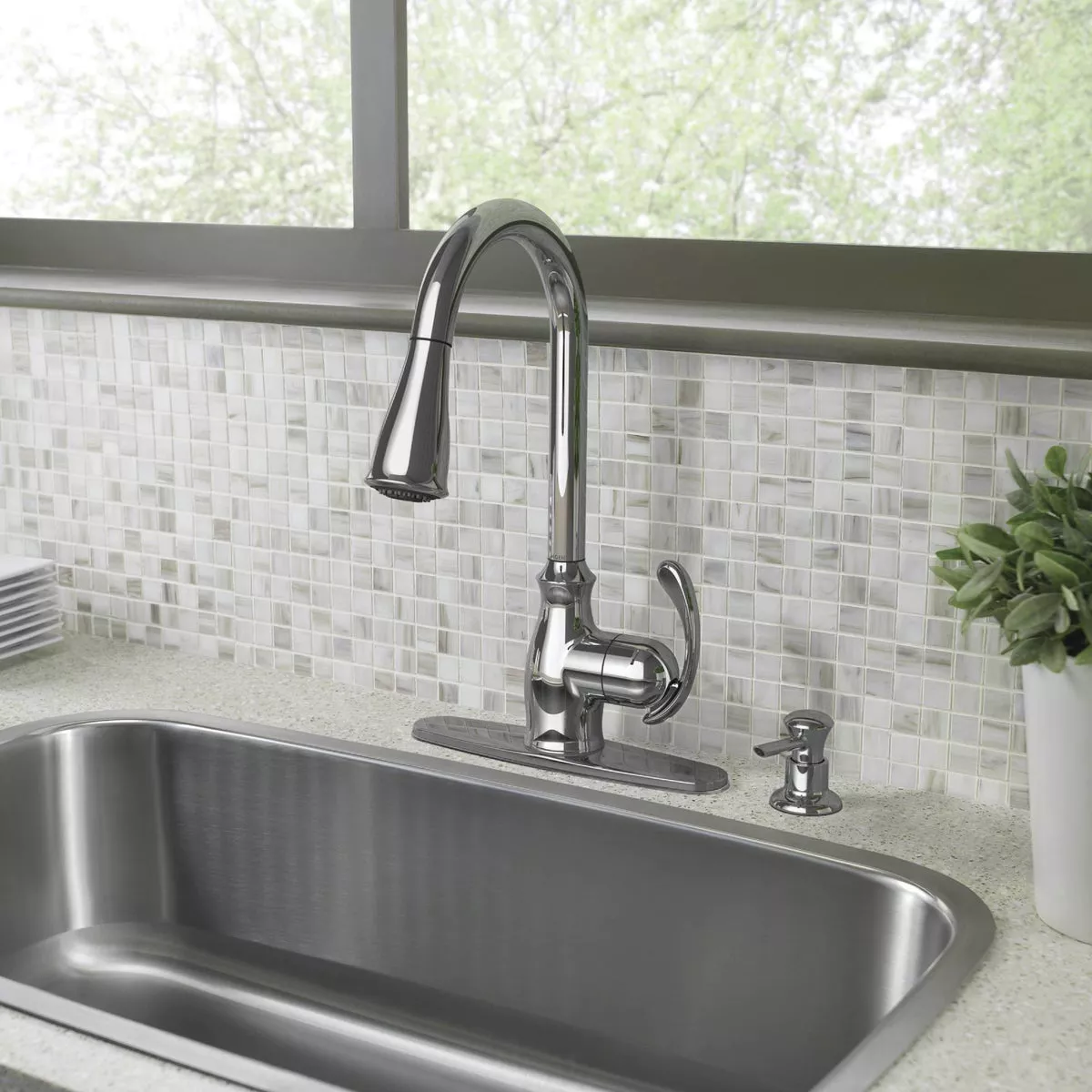 Moen Kipton 1-Handle Pull-Down Kitchen Faucet, Chrome - photo 2