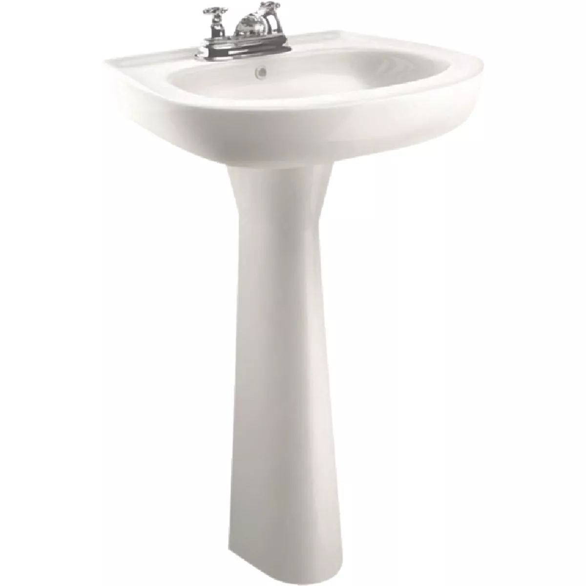 Cato Jazmin White Vitreous China Pedestal Sink with 4 In. Faucet Centers