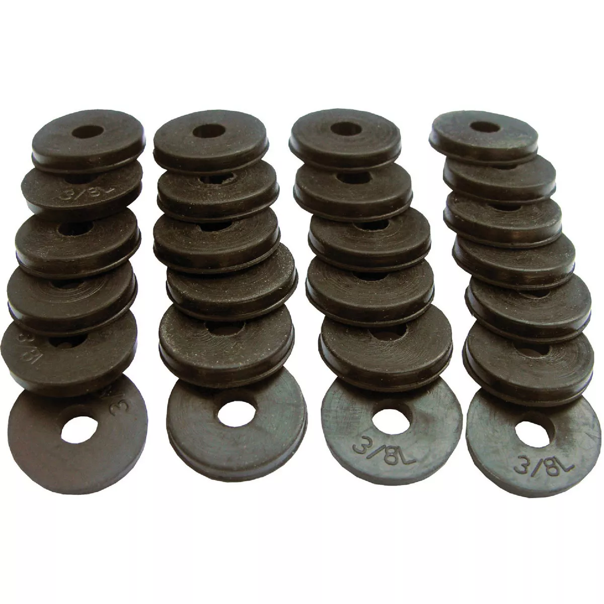 Lasco 11/16 In. Black 3/8L Flat Bibb Faucet Washer (25 Ct.)