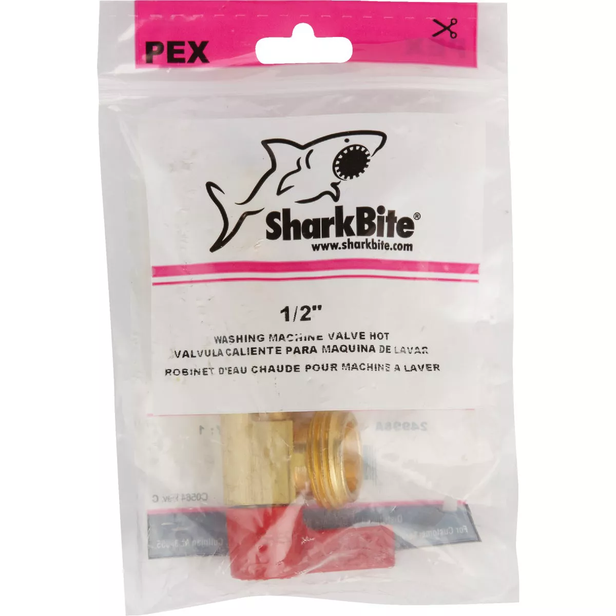 Sharkbite 1/2 In. PEX Washing Machine Valve, Hot - photo 2