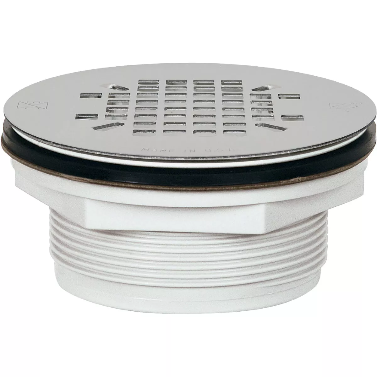 Sioux Chief 2 In. PVC No-Caulk Shower Drain with 4-1/4 In. Stainless Steel Drain