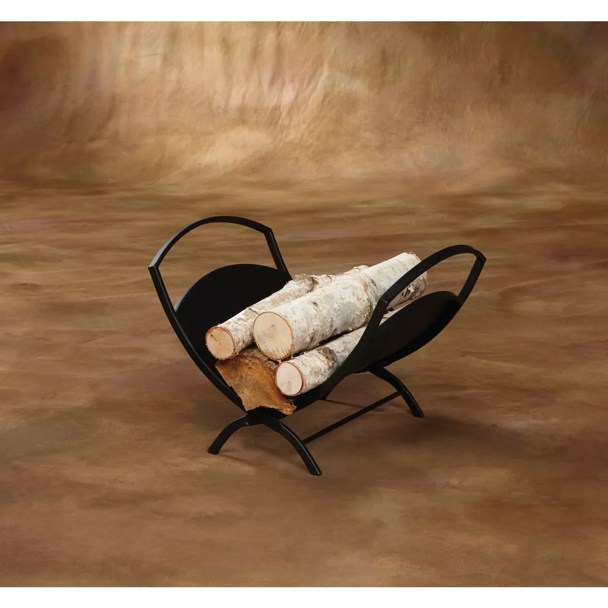 Home Impressions Hearthside Black Steel Fireplace Log Holder - photo 3