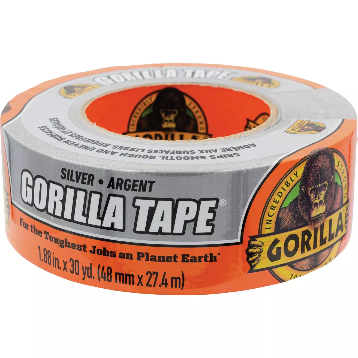Gorilla 1.88 In. x 30 Yd. Heavy-Duty Duct Tape, Silver - photo 2